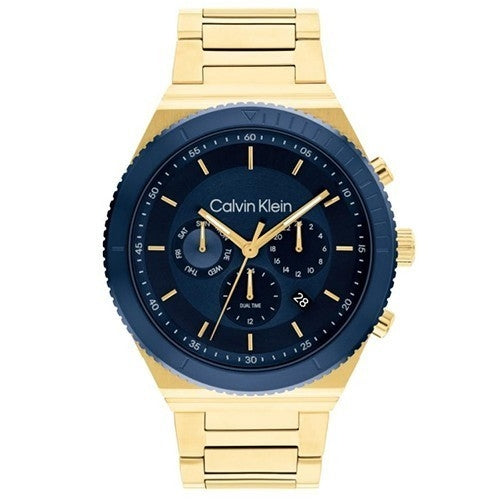 Calvin Klein Gold-Tone Navy Chronograph Watch