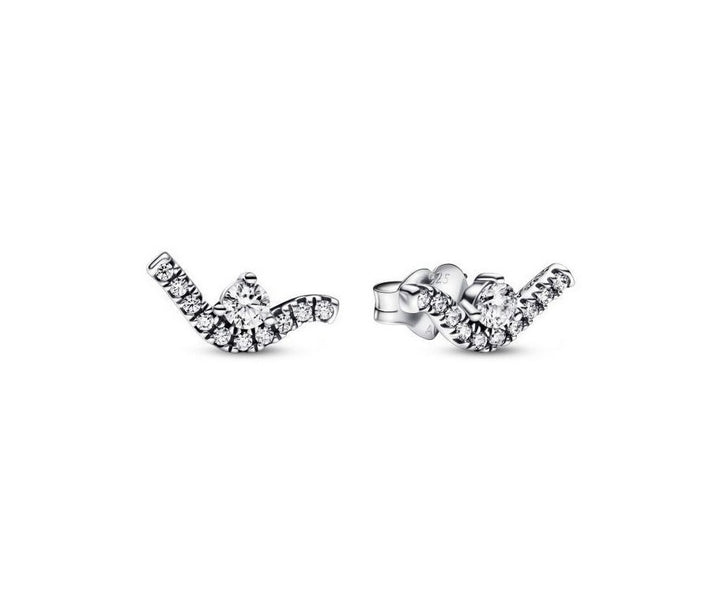 Radiant Clear Crystal Silver Studs