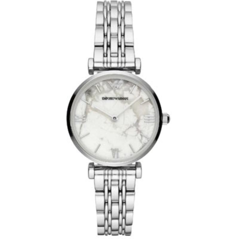 Timeless Silver Elegance with Marble Dial