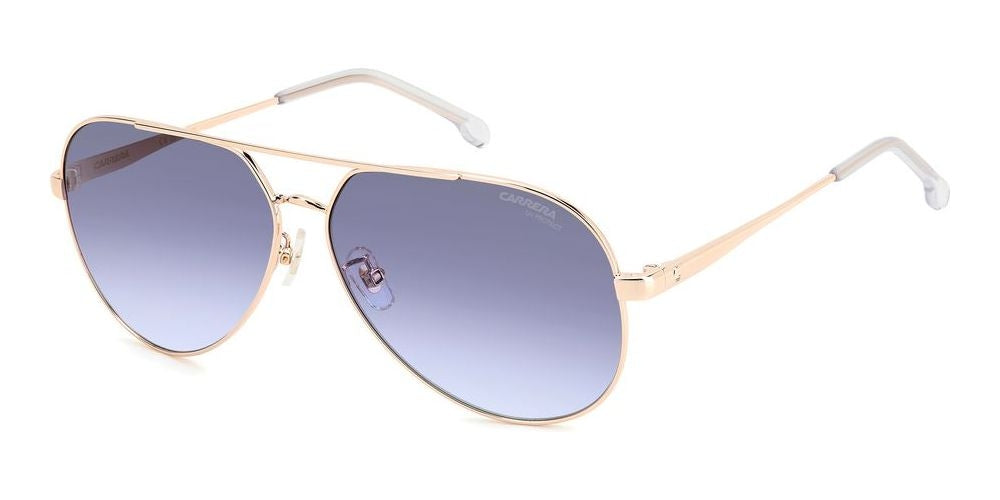 Timeless Rose Gold Aviator with Blue Gradient Lenses