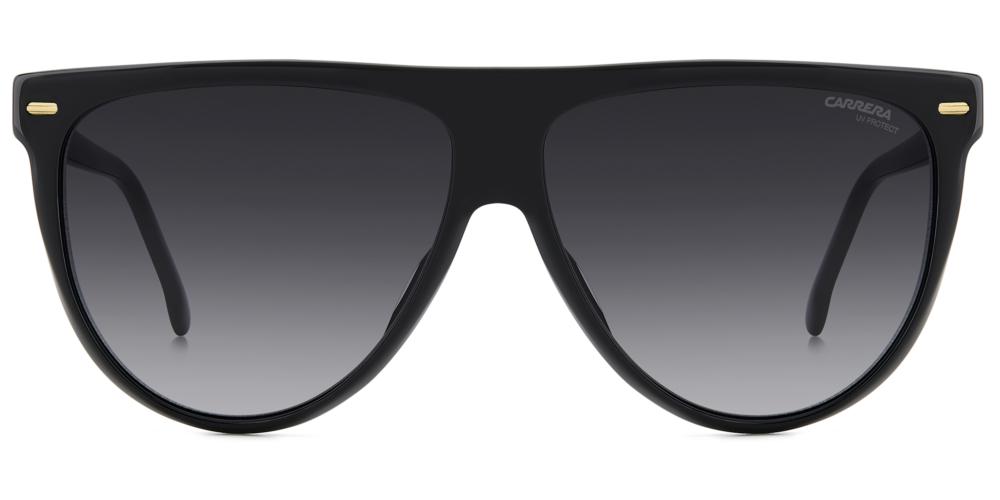 Sleek Black Acetate Sunglasses with Gradient Lenses