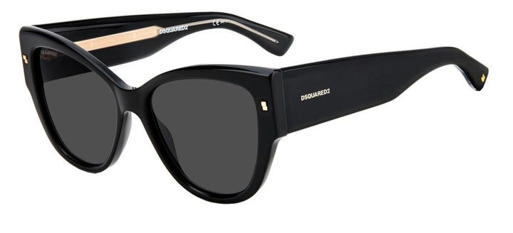 Sleek Black Acetate Elegance with Dark Lenses