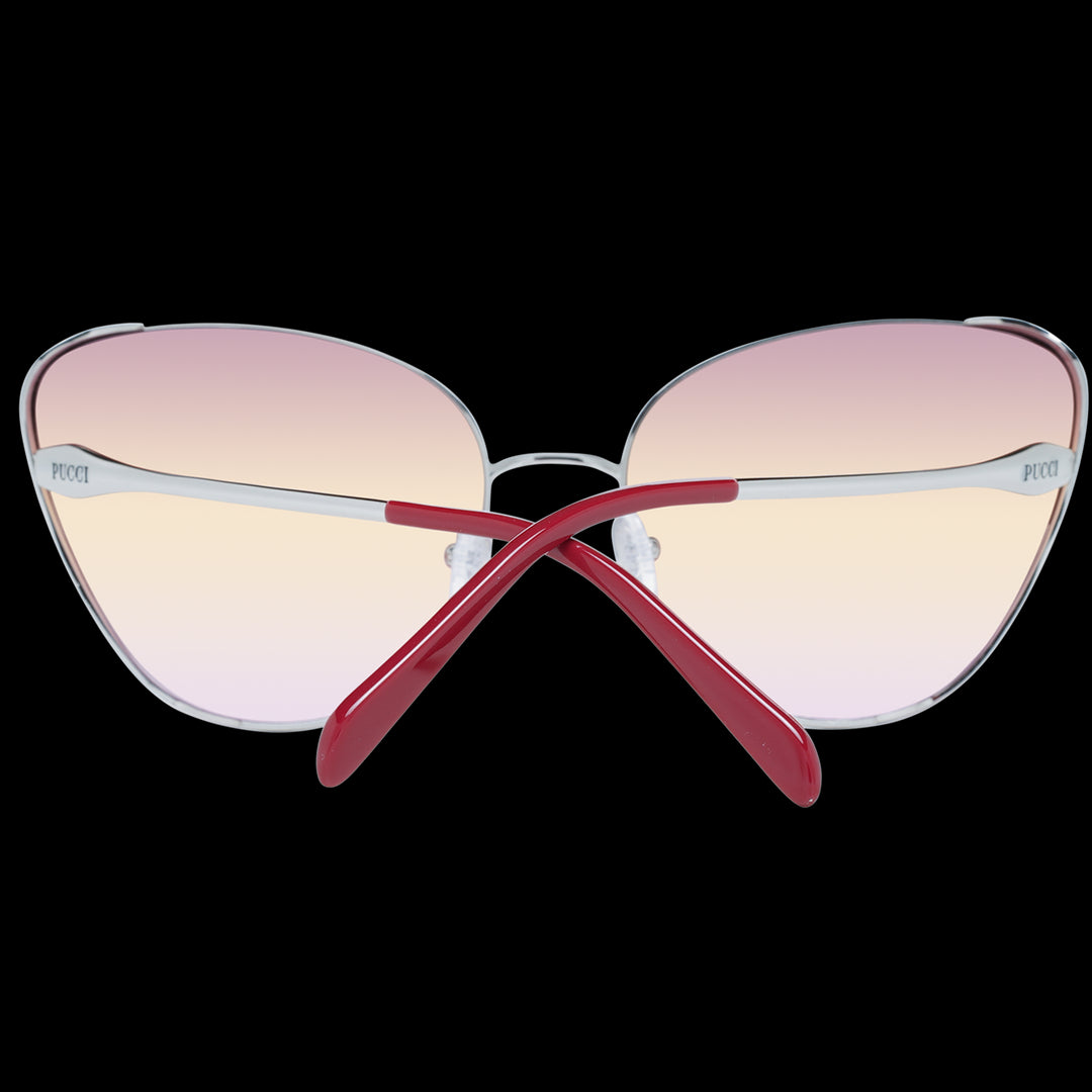 Sculpted Silver Cat-Eye with Pink Gradient Lenses