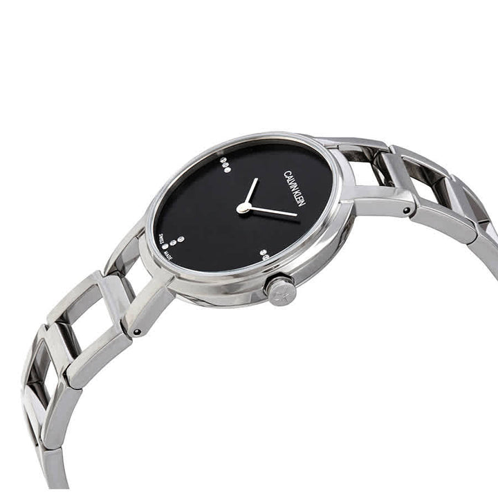 Calvin Klein Silver & Black Analog Watch