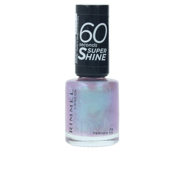8 ml sapphire blue quick‑dry nail polish with precision brush, high‑gloss finish