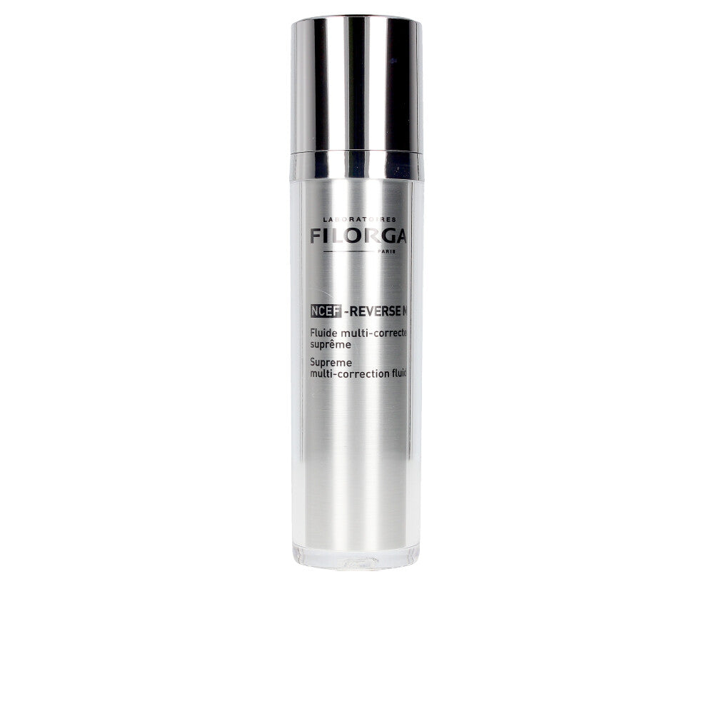 50 ml slim frosted bottle of mattifying anti-age fluid for Women, lightweight texture