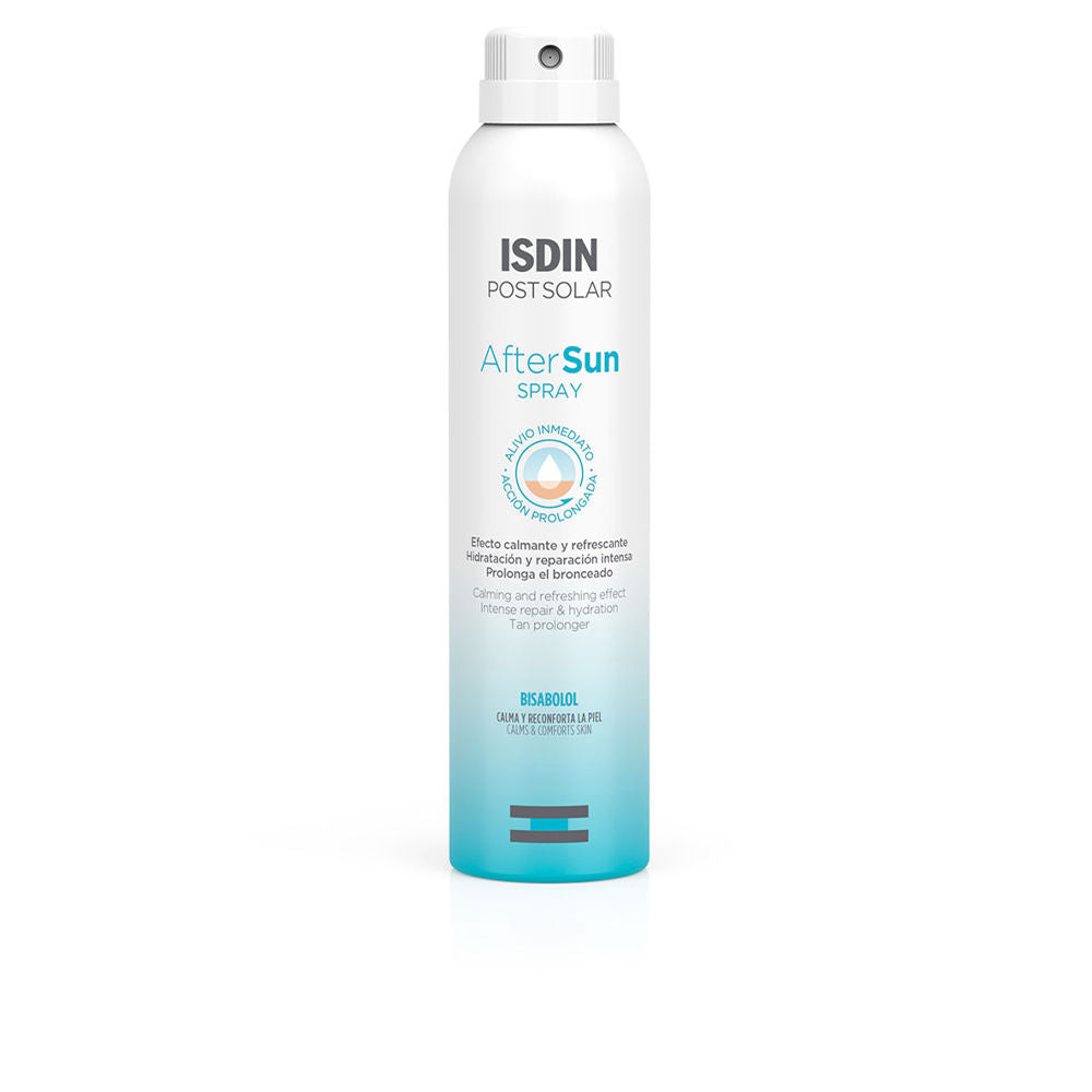 200 ml clear spray bottle of post-sun cooling mist with aloe and chamomile