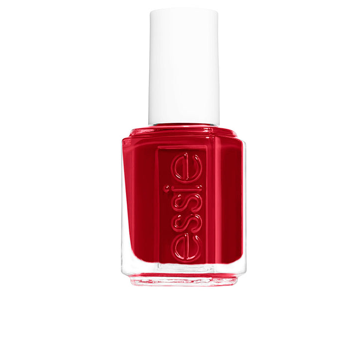 Warm red cream nail polish bottle, 13.5 ml, glossy finish