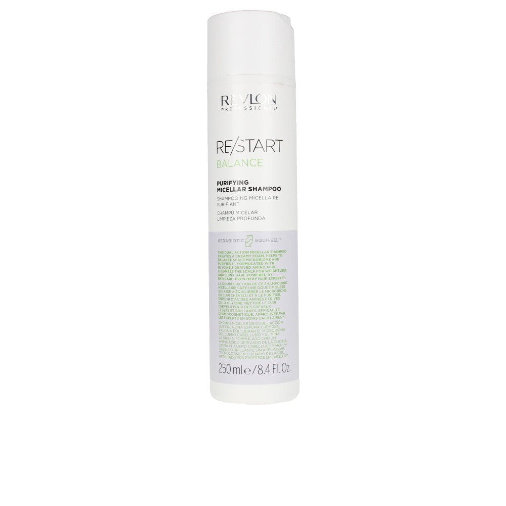 250 ml bottle of purifying micellar scalp shampoo, Unisex, gentle creamy lather