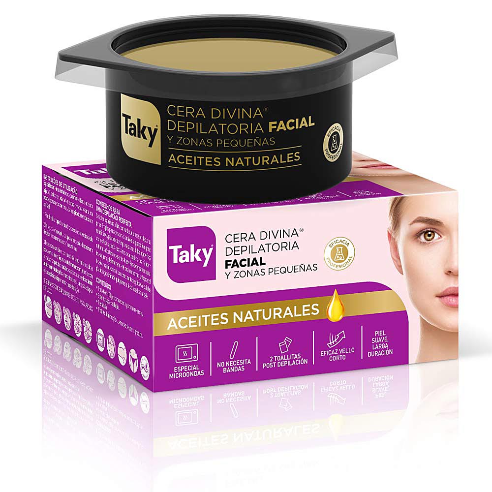 Jar of gold‑infused facial depilatory wax, 100 g, small-area wax