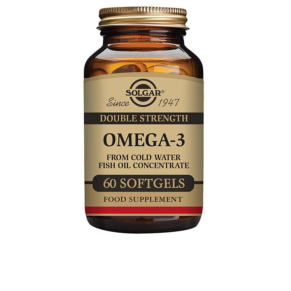 Bottle of 60 high‑concentration omega‑3 softgels, EPA+DHA, molecularly distilled