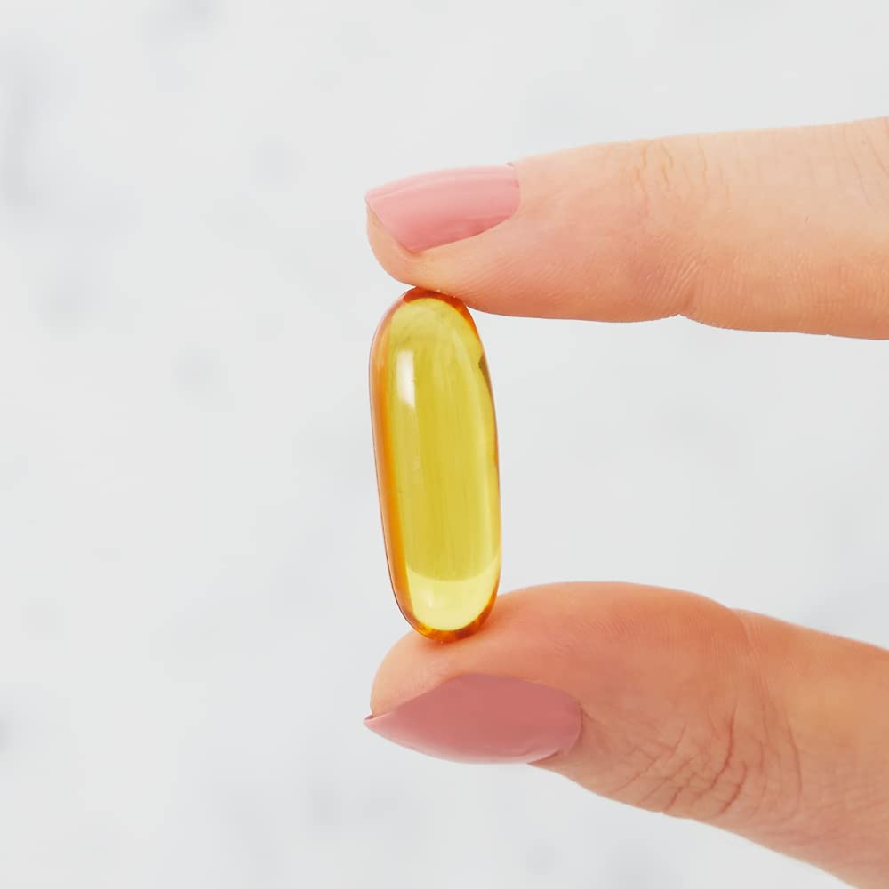 Bottle of 60 high‑concentration omega‑3 softgels, EPA+DHA, molecularly distilled