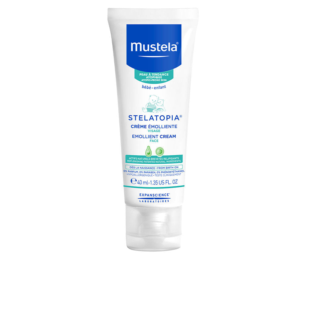 40 ml unisex emollient face cream in neutral tube for atopic, sensitive skin