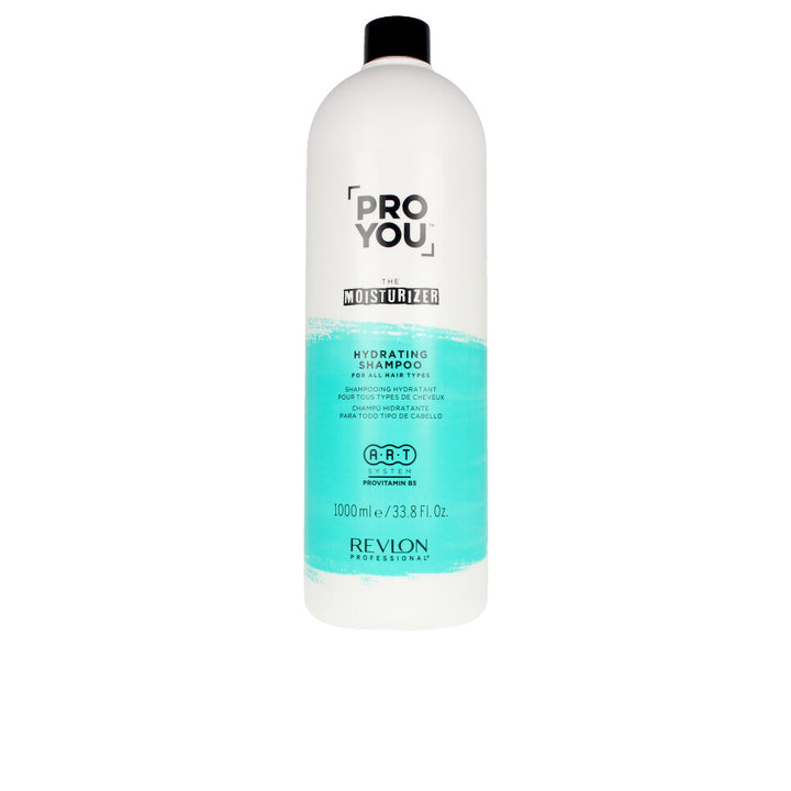 Large 1000 ml hydrating shampoo bottle for Women with provitamin B5