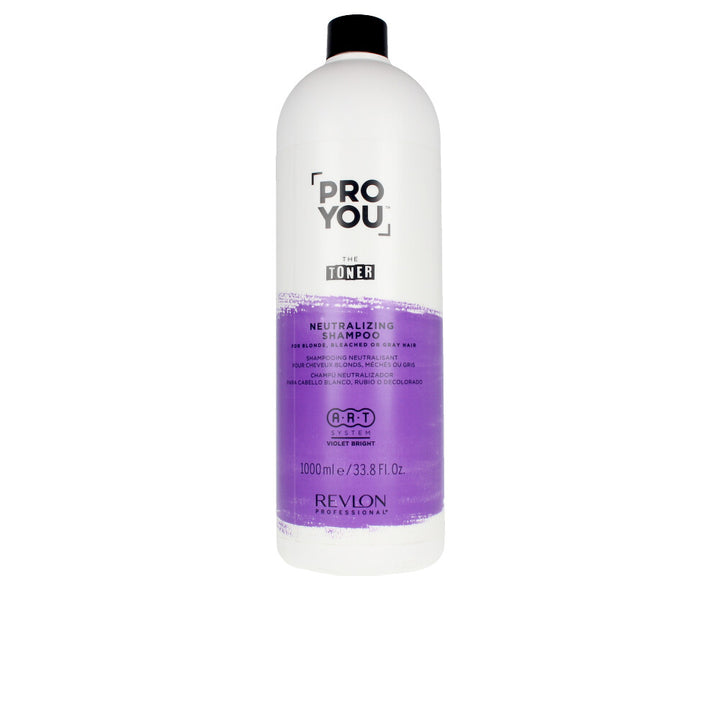 Large 1000 ml purple-toned neutralising shampoo bottle for blonde and highlighted hair