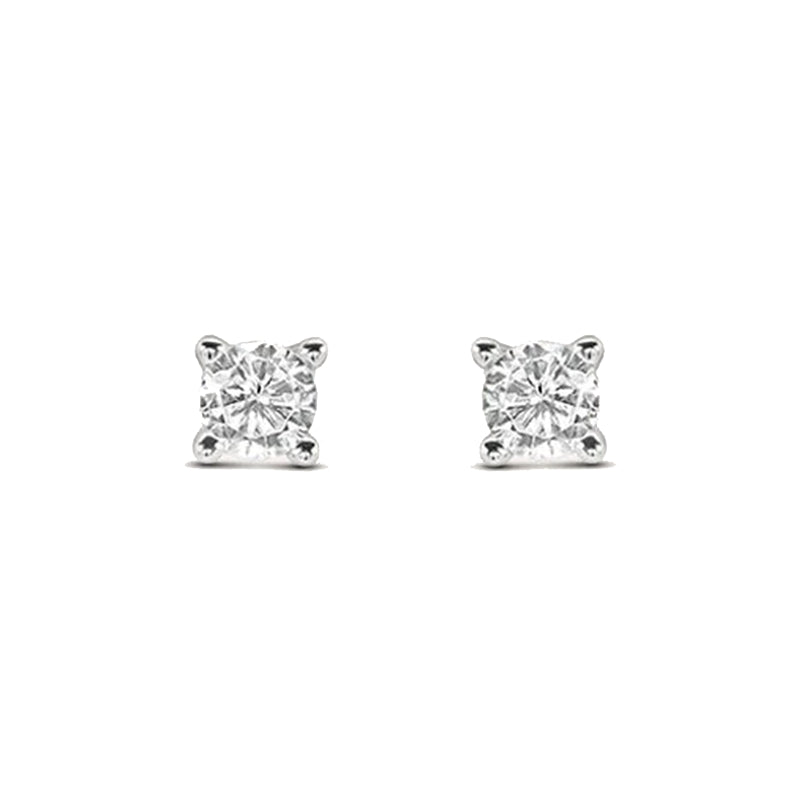 Timeless Classic Diamond Studs in White Gold