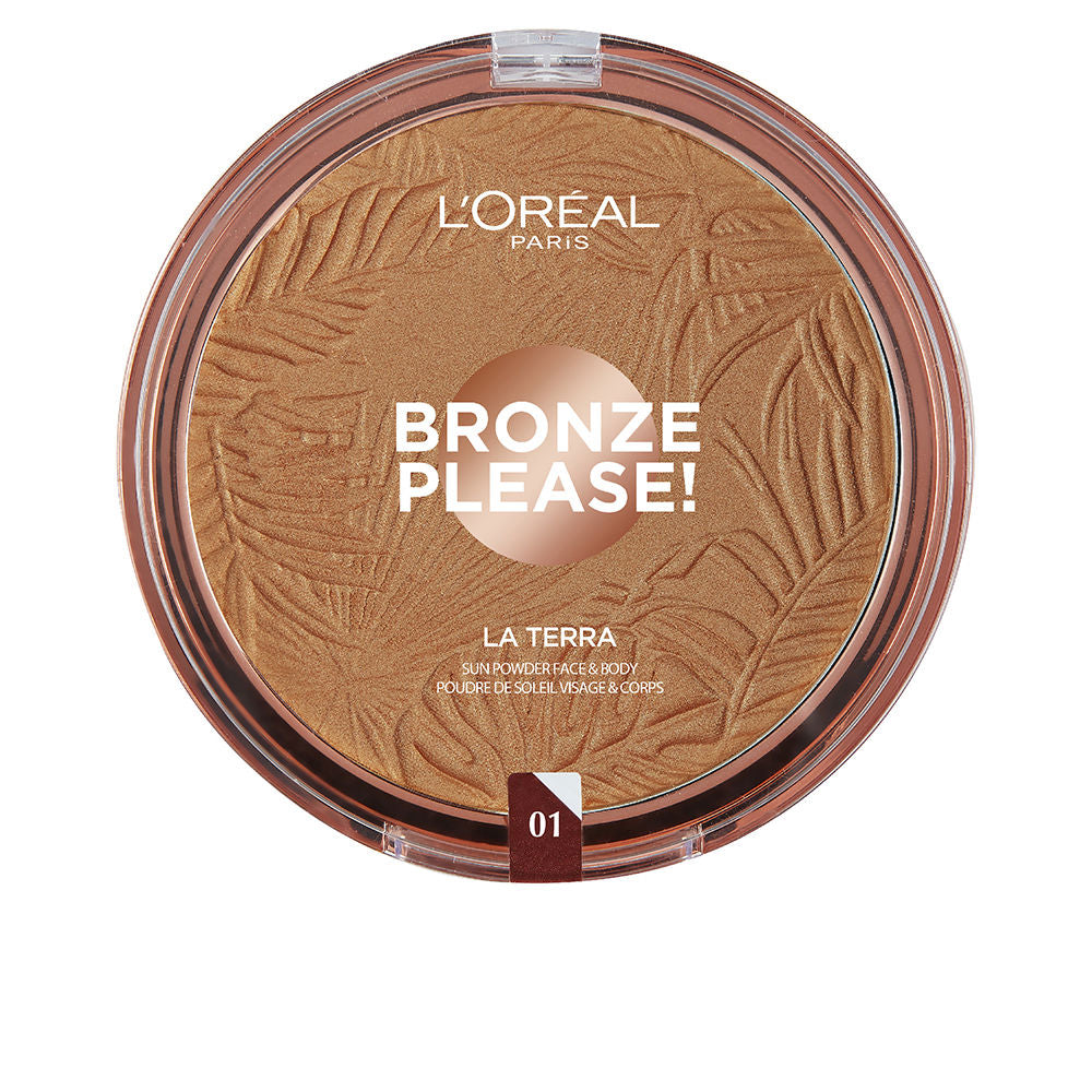 Pressed bronzer compact in Light Caramel, 18 g, matte warm brown shade
