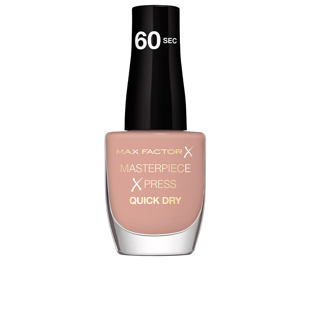 8 ml Nude'itude rapid‑dry nail polish bottle, neutral beige shade, glossy finish