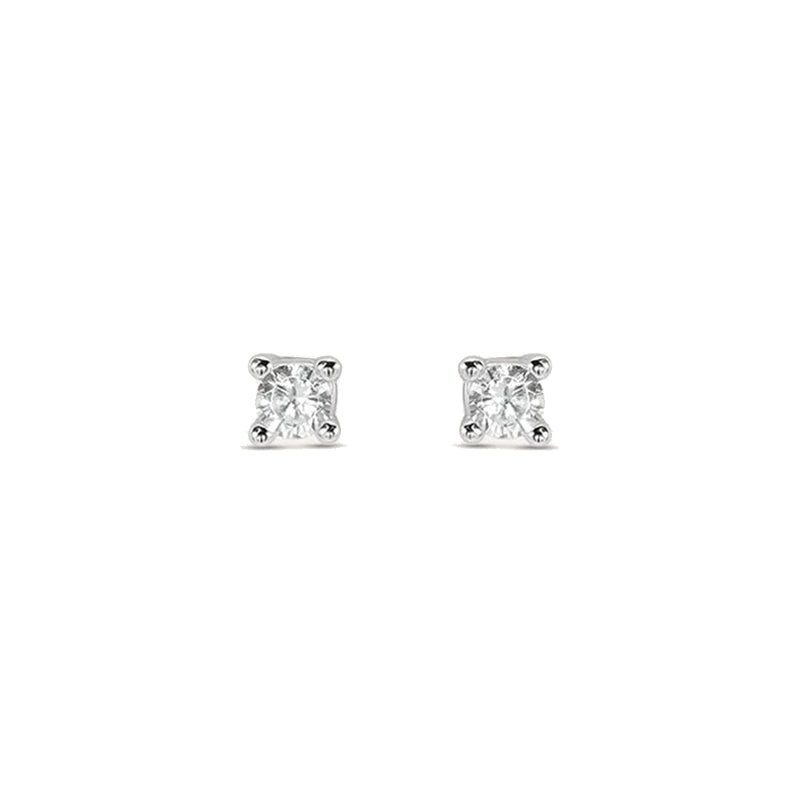 Timeless Classic Diamond Studs in White Gold