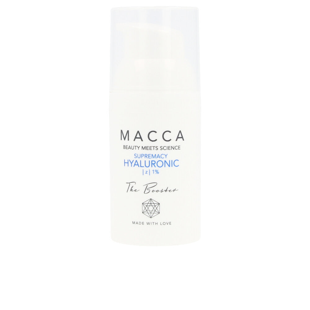30 ml clear bottle of hyaluronic booster serum with dropper, Unisex skincare