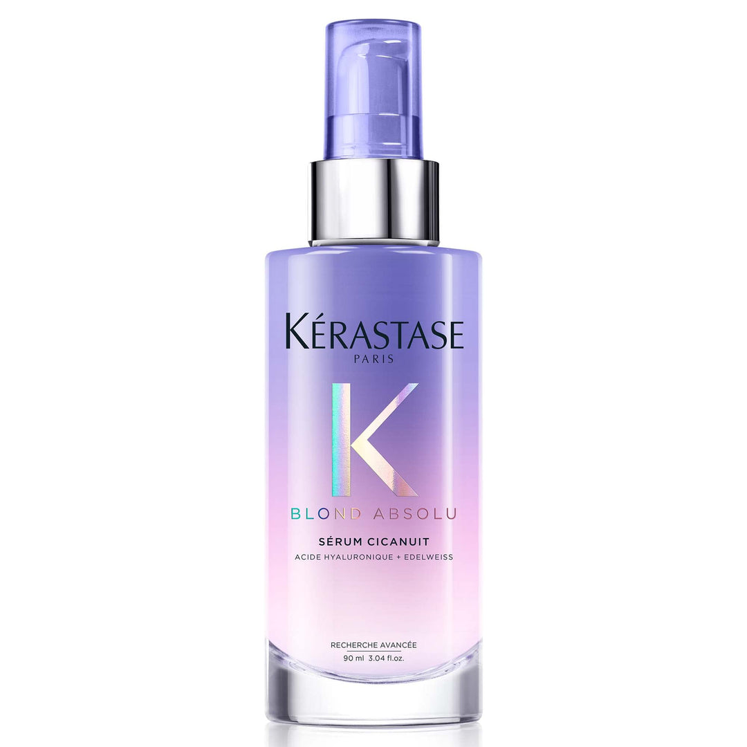 90 ml bottle of hyaluronic overnight hair repair serum for colour-treated hair