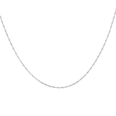 Sleek Minimalist Silver Chain Necklace