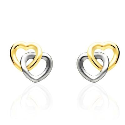 Timeless Duo-Tone Studs for Everyday Elegance