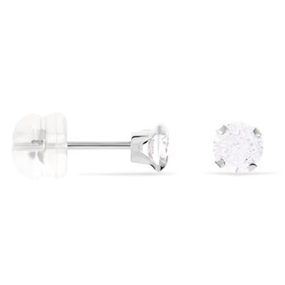 Timeless Clear Crystal Studs with Silver Elegance