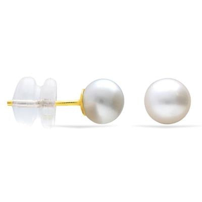 Timeless Classic Pearl Studs with Yellow Gold Posts