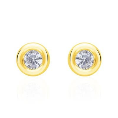 Timeless Radiance Diamond Studs in Yellow Gold