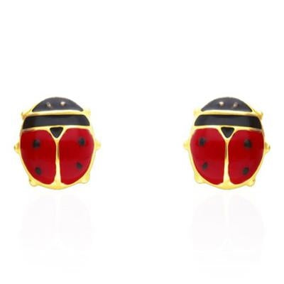 Whimsical Enamel Studs with Bold Color Contrast