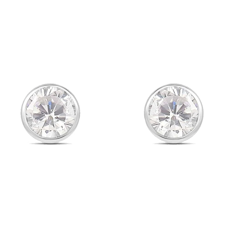 Timeless Crystal Studs with Silver Elegance