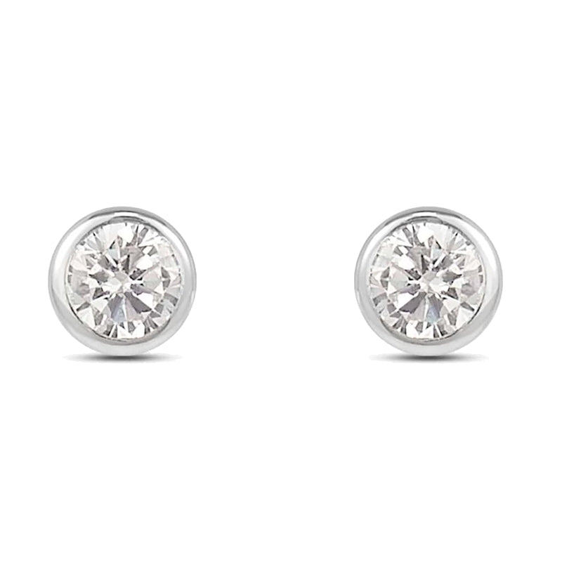 Timeless White Gold Diamond Studs with Classic Brilliance