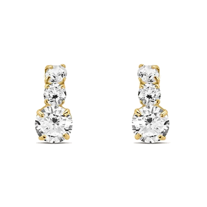 Timeless Radiance Diamond Studs in Classic Gold