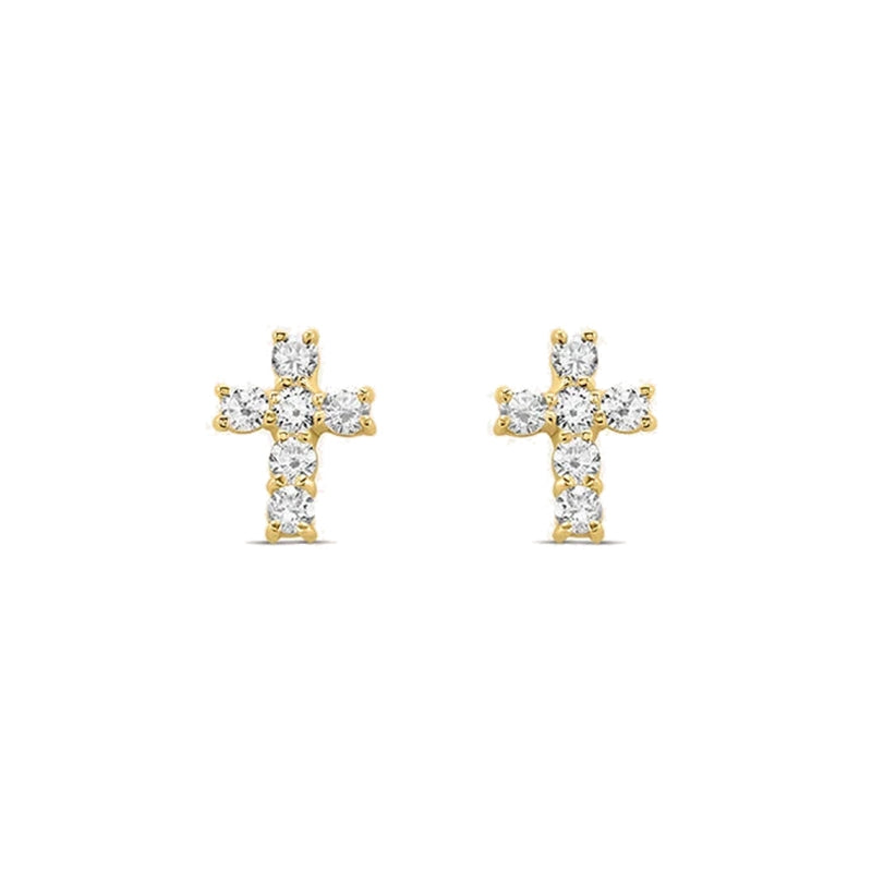 Timeless Radiance Diamond Studs in Yellow Gold