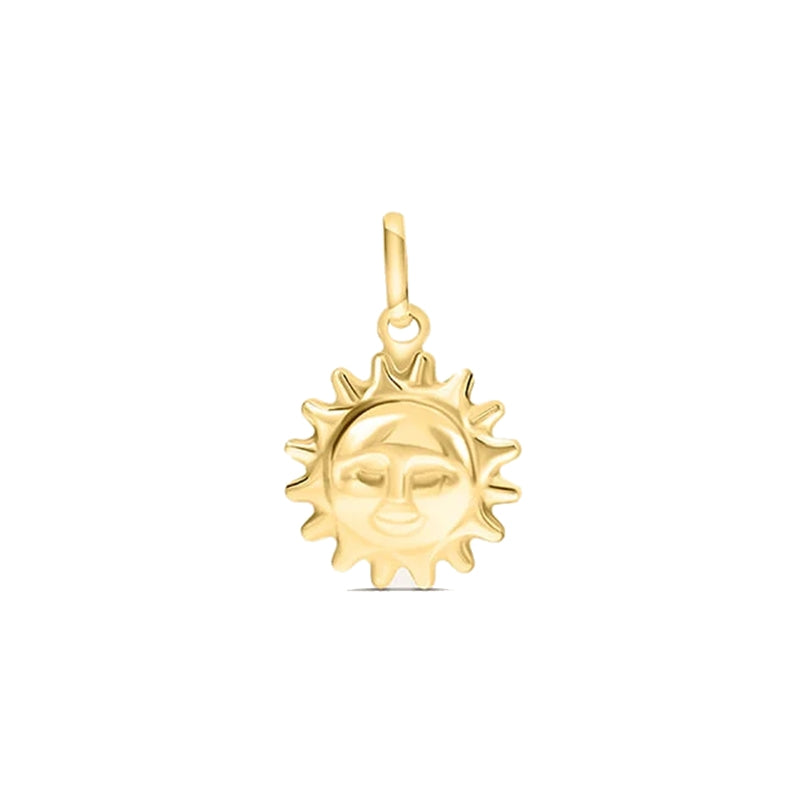 Radiant Modern Gold Pendant Charm