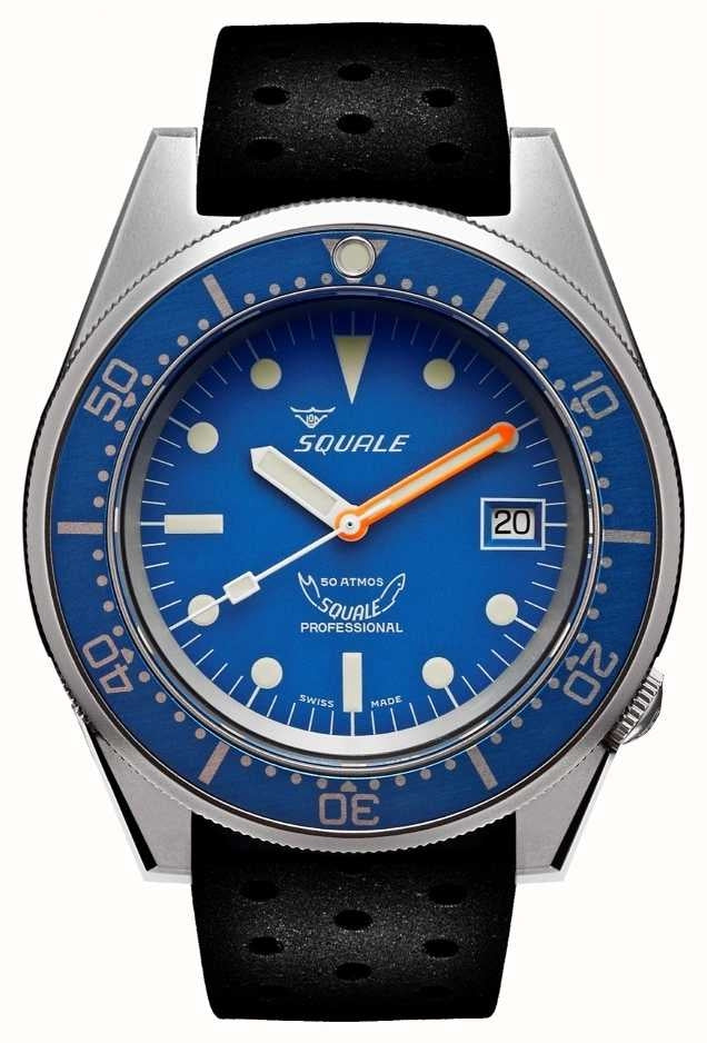 Professional Diver’s Precision in Blue and Silver