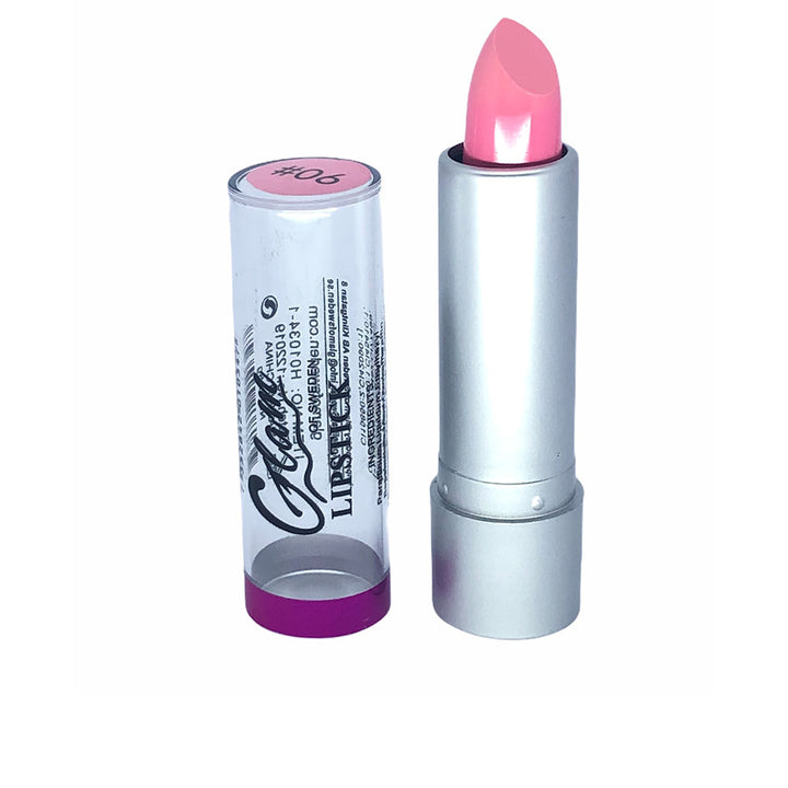 Velvet pink metallic lipstick bullet, creamy finish, 3.8 g, Unisex