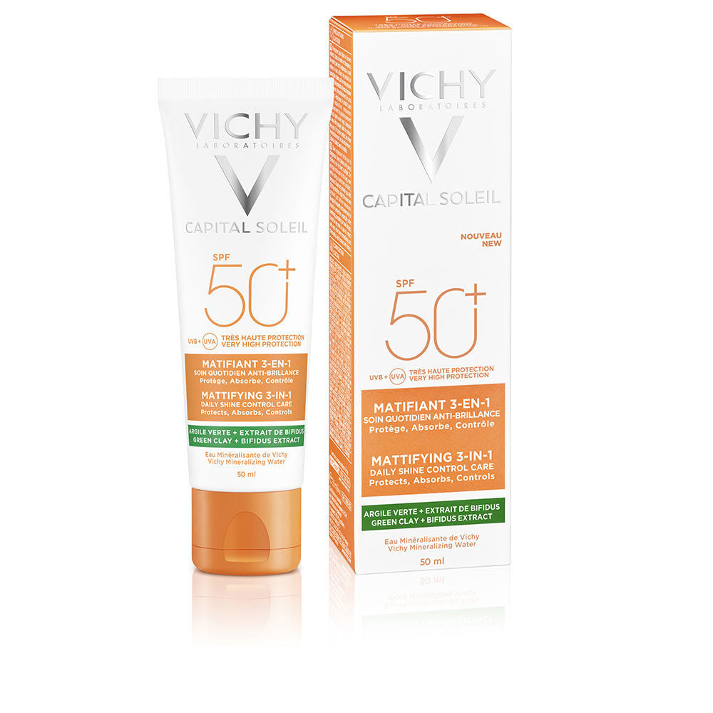 50 ml mattifying SPF50+ sunscreen cream with green clay for oily skin