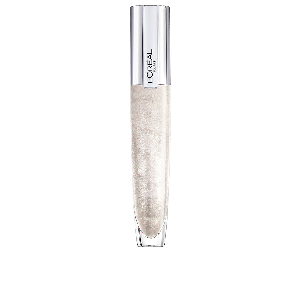 7 ml clear high-shine lip gloss tube, sheer pink tint, plumping finish, Unisex