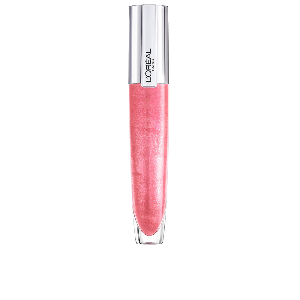 Sheer rose-toned 7 ml lip gloss tube with glossy finish, Unisex