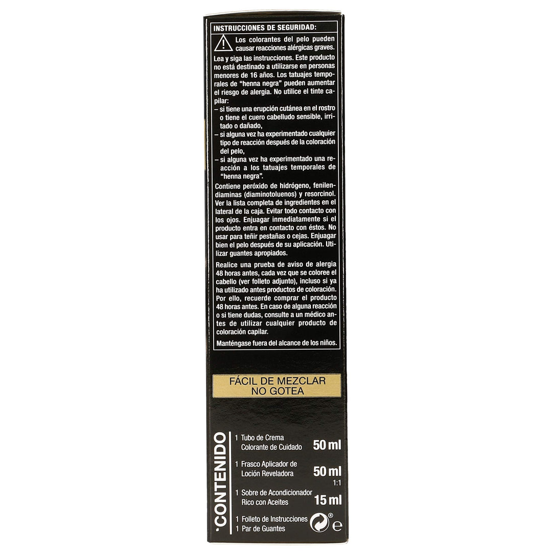 Boxed permanent oil hair colour, ammonia-free, deep brown shade, 5-piece pack
