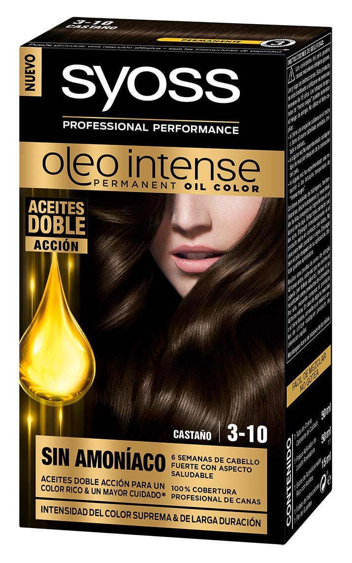 Boxed permanent oil hair colour, ammonia-free, deep brown shade, 5-piece pack