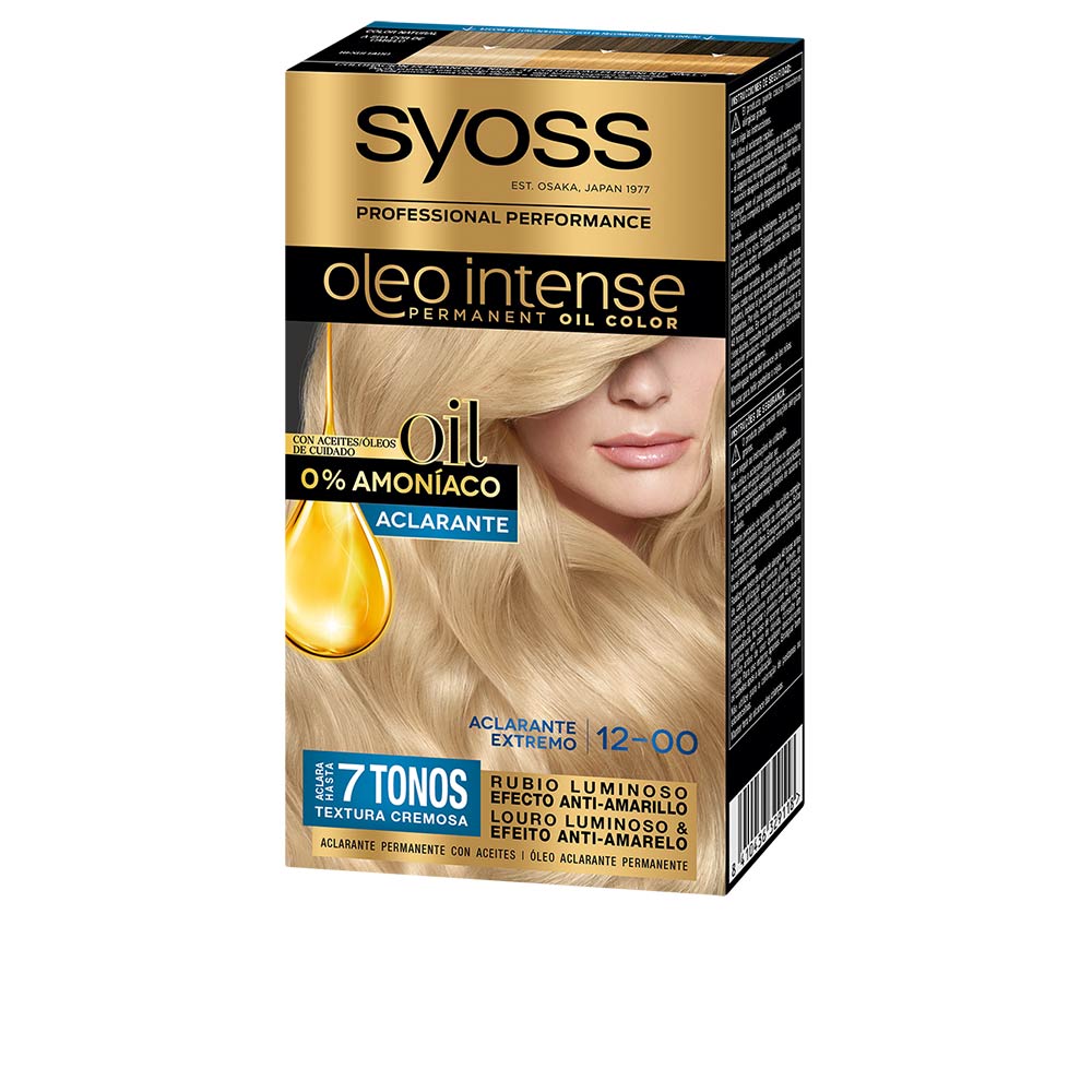 Boxed ammonia-free permanent oil hair colour, shade 12.0 clarifying