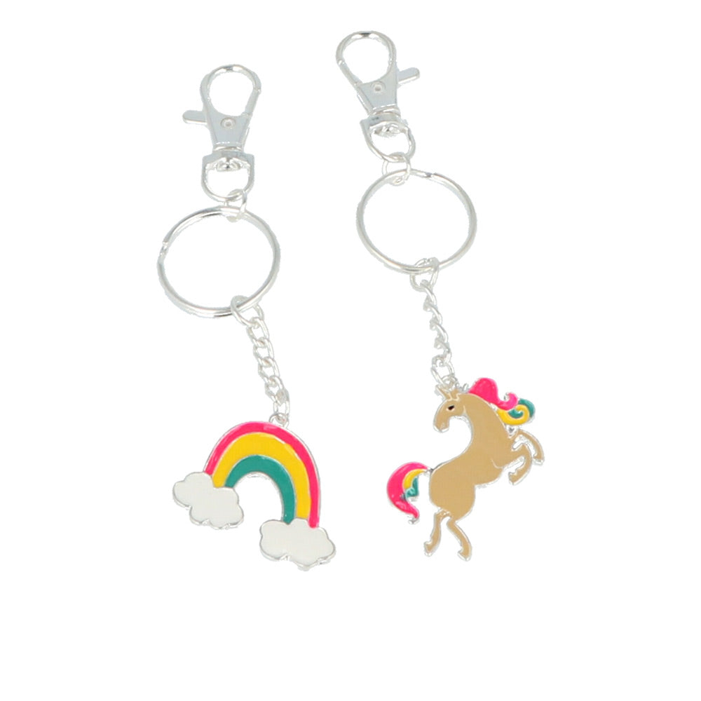 Unicorn Rainbow BFF Keychain Set