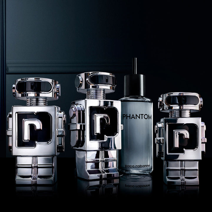 150 ml chrome-and-black refillable bottle; lavender, lemon, vanilla notes