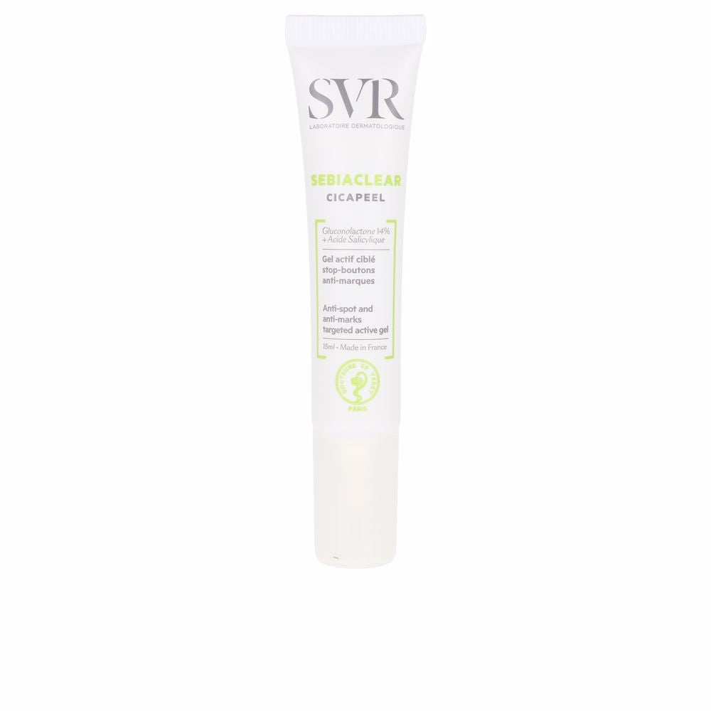 Small 15 ml clear oil-free gel tube for targeted blemish treatment on skin