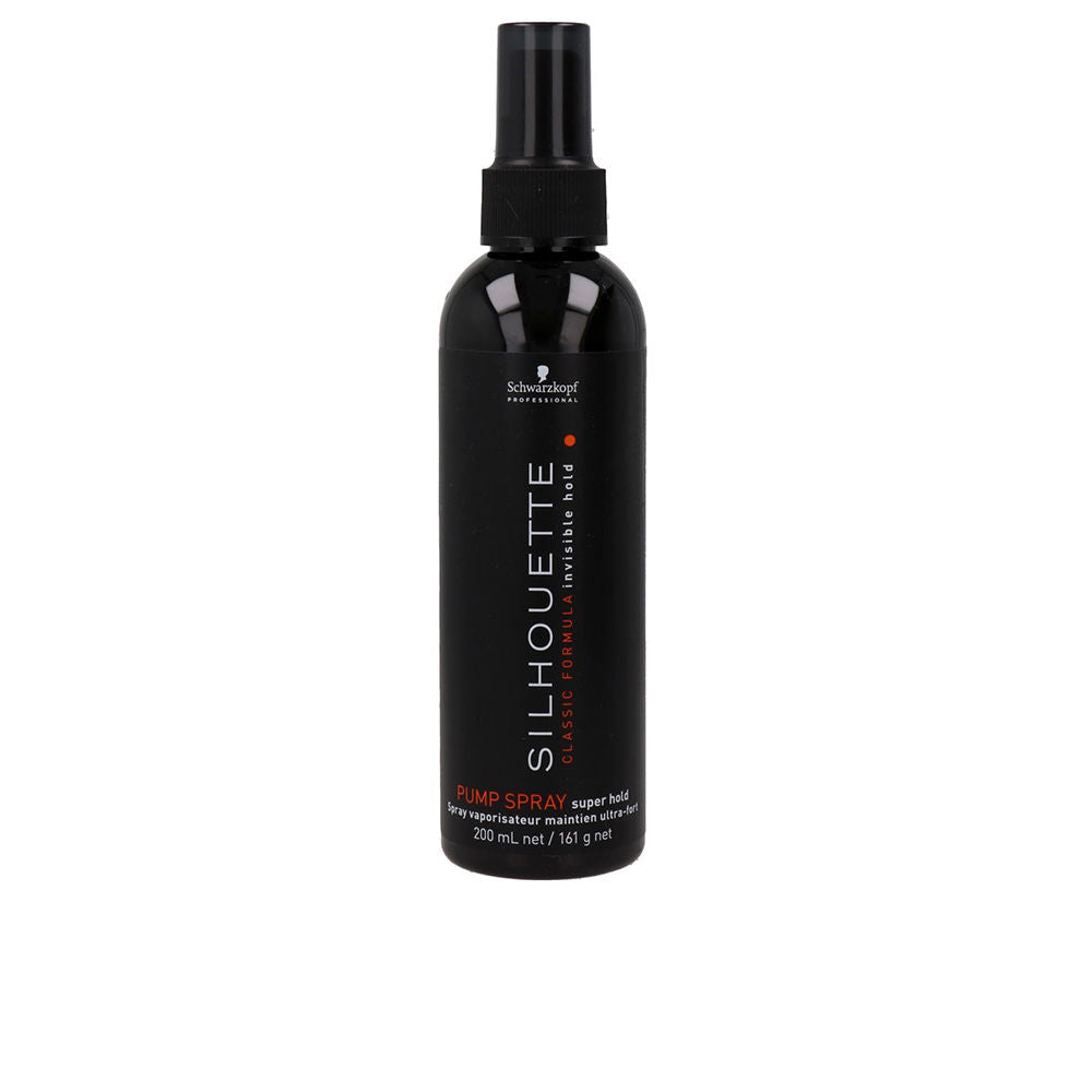 200 ml non‑aerosol super hold pump hair spray, clear glossy finish