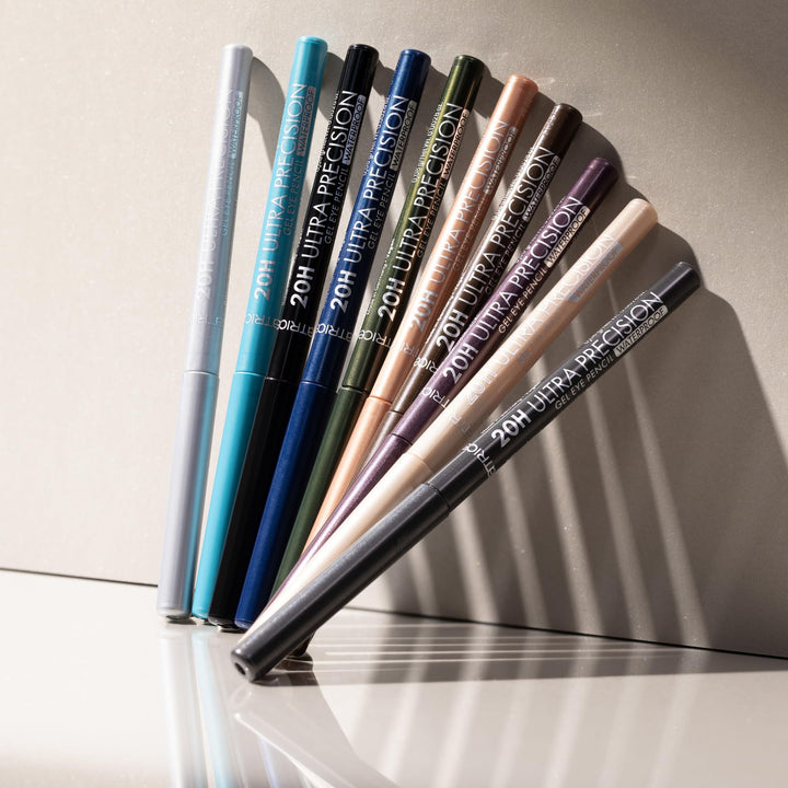 Slim rosy copper gel eye pencil, waterproof, compact tip, Unisex