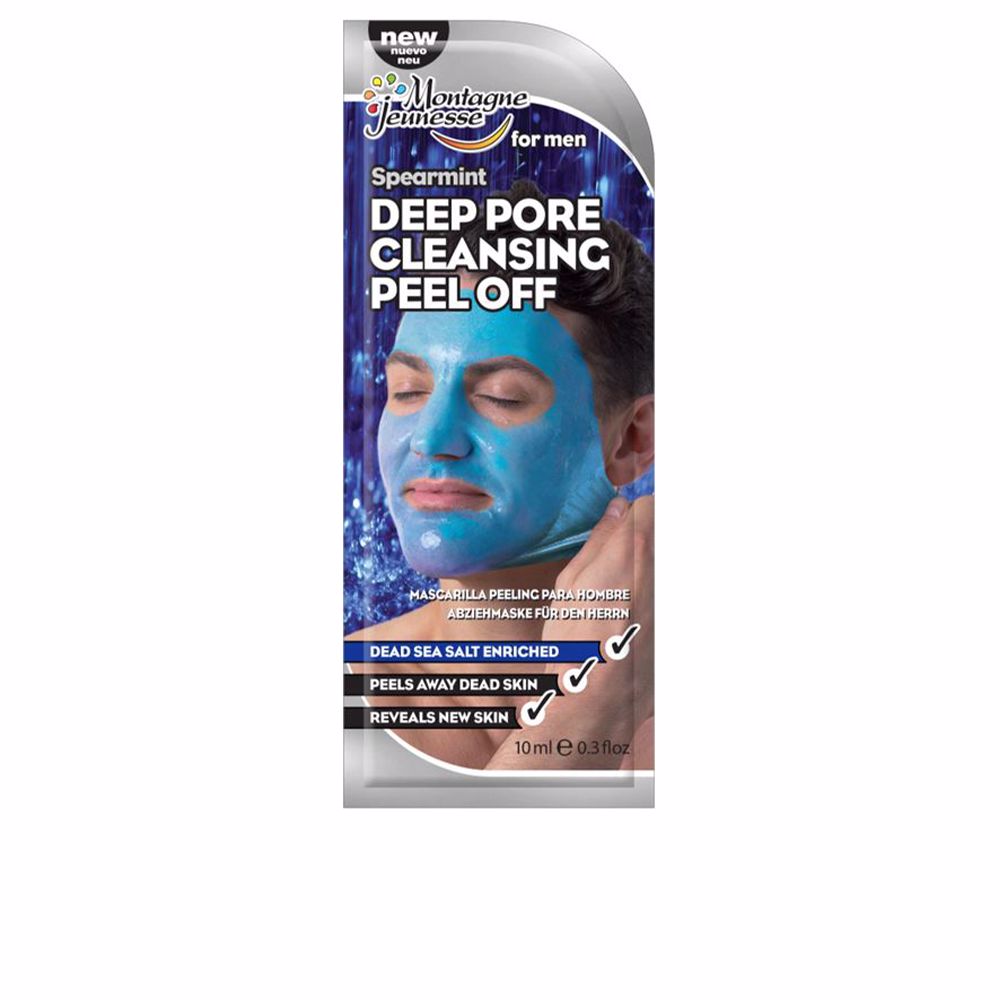 Small 10 ml tube of deep-pore Dead Sea salt peel-off mask for Man